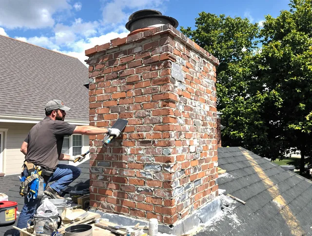 Completed chimney rebuild by Daytona Beach Chimney Sweep in Daytona Beach, FL