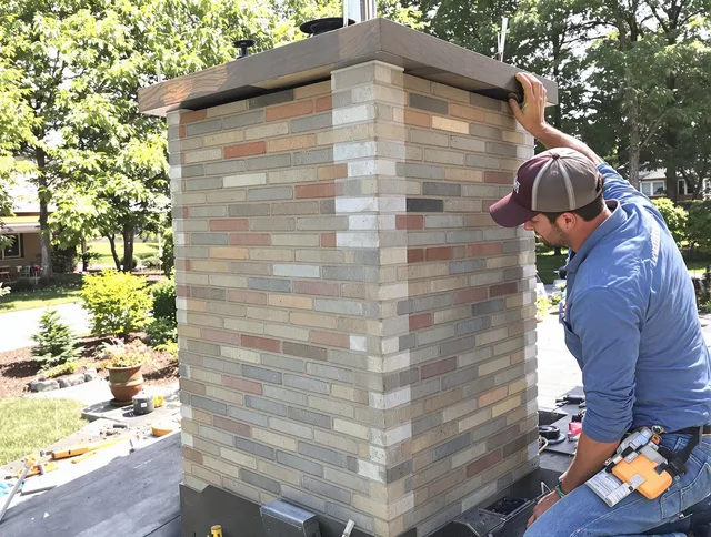 Daytona Beach Chimney Sweep completing a modern chimney remodel in Daytona Beach, FL
