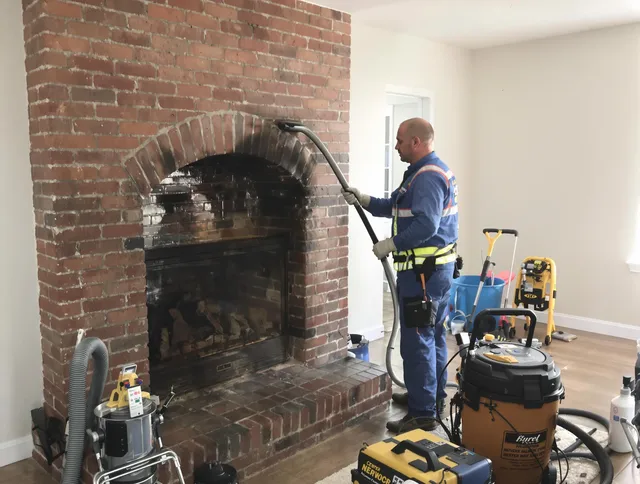 Daytona Beach Chimney Sweep expert performing detailed chimney sweep in Daytona Beach, FL