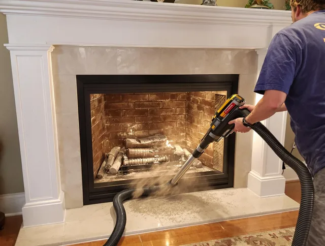 Fireplace cleaning performed by Daytona Beach Chimney Sweep in Daytona Beach, FL